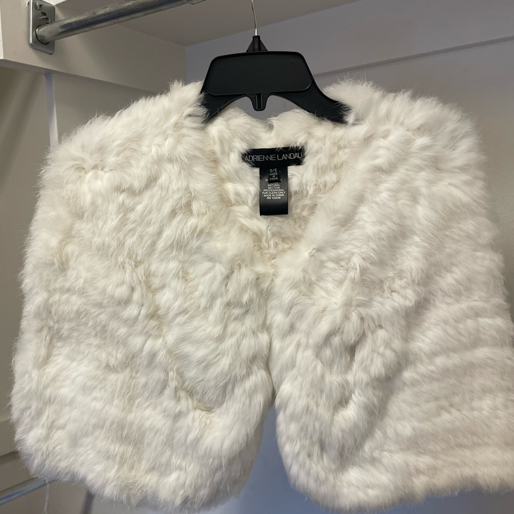 Knit Fur Capelet, one size